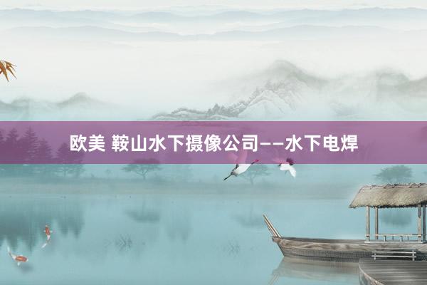 欧美 鞍山水下摄像公司——水下电焊