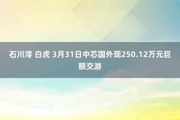 石川澪 白虎 3月31日中芯国外现250.12万元巨额交游