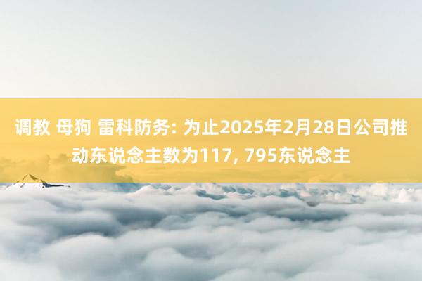 调教 母狗 雷科防务: 为止2025年2月28日公司推动东说念主数为117， 795东说念主