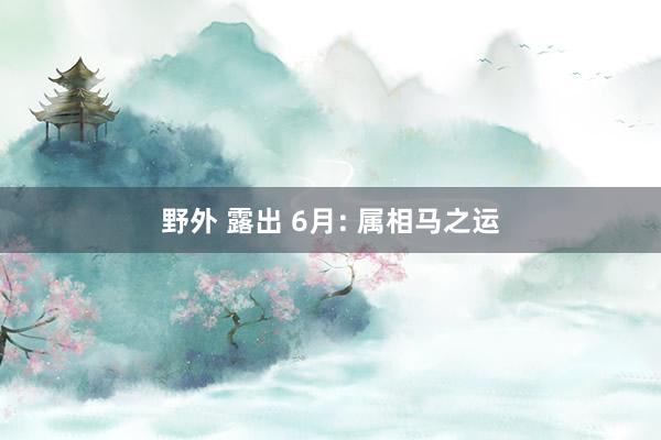 野外 露出 6月: 属相马之运