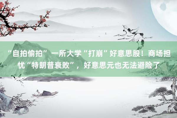 “自拍偷拍” 一所大学“打崩”好意思股！商场担忧“特朗普衰败”，好意思元也无法避险了